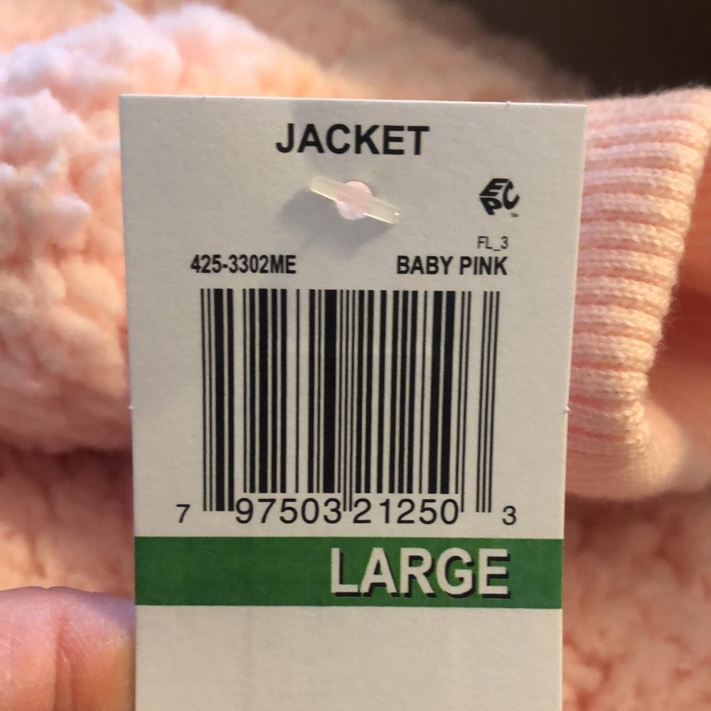 NEW Jou Jou Girls Sherpa Button Snap Front Jacket, Size Youth Large, Pink - Picture 5 of 5